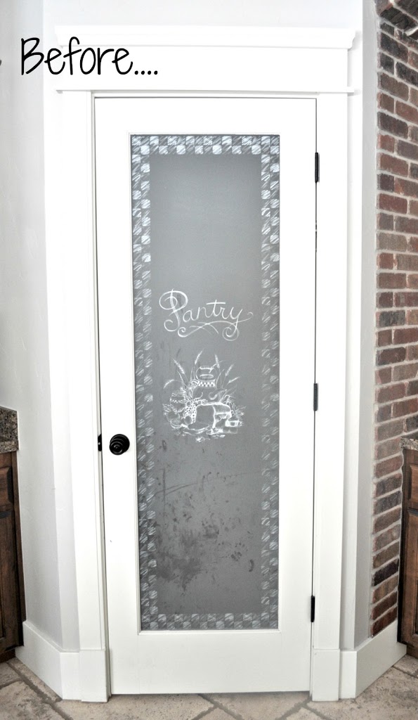 DIY Pottery Barn Inspired Chalkboard Pantry Door