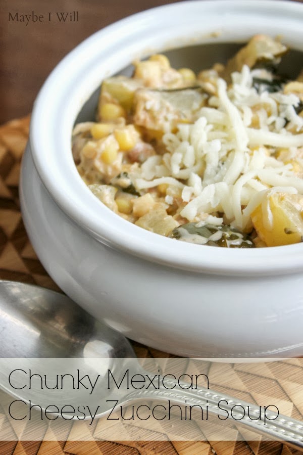 Chunky Mexican Cheesy Zucchini Soup