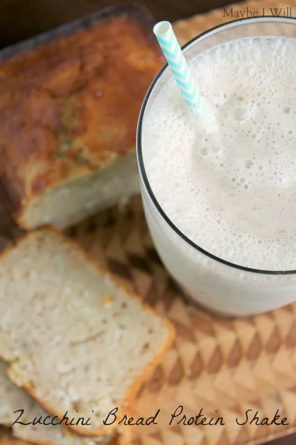  Zucchini Bread Protein Shake... This shake is AMAZING!!! Who ever thought throwing zucchini in a shake would be a good idea?!?!? So tasty! #zucchini #proteinshakes #protein {www.andiethueson.com}