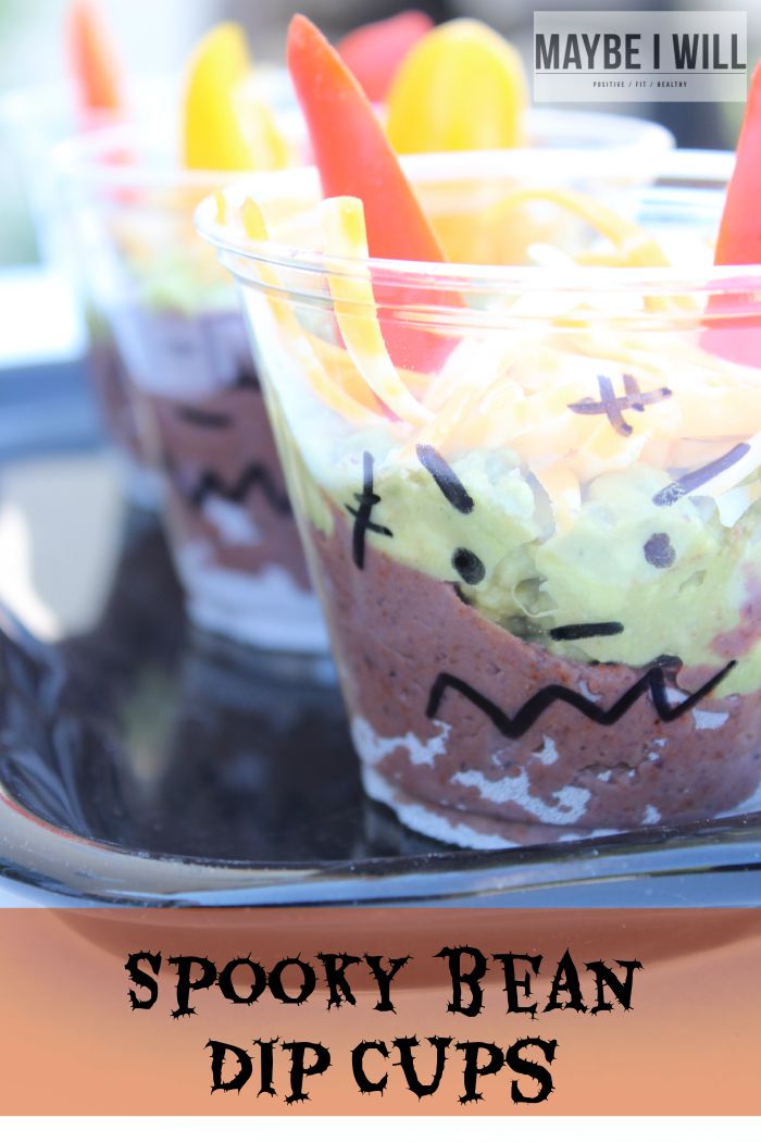 Spooky Bean Dip Cups