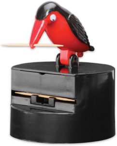 Wood pecker toothpick dispenser