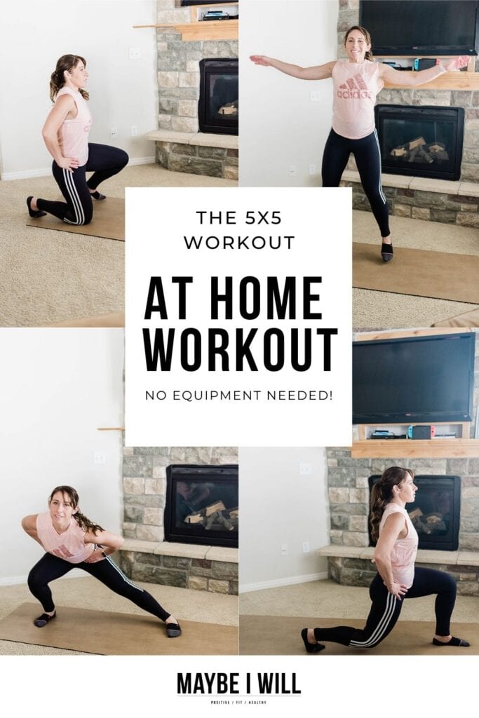 This is a very quick and efficient at-home workout. With only five moves, completed five times with absolutely no equipment needed and can be done anywhere!