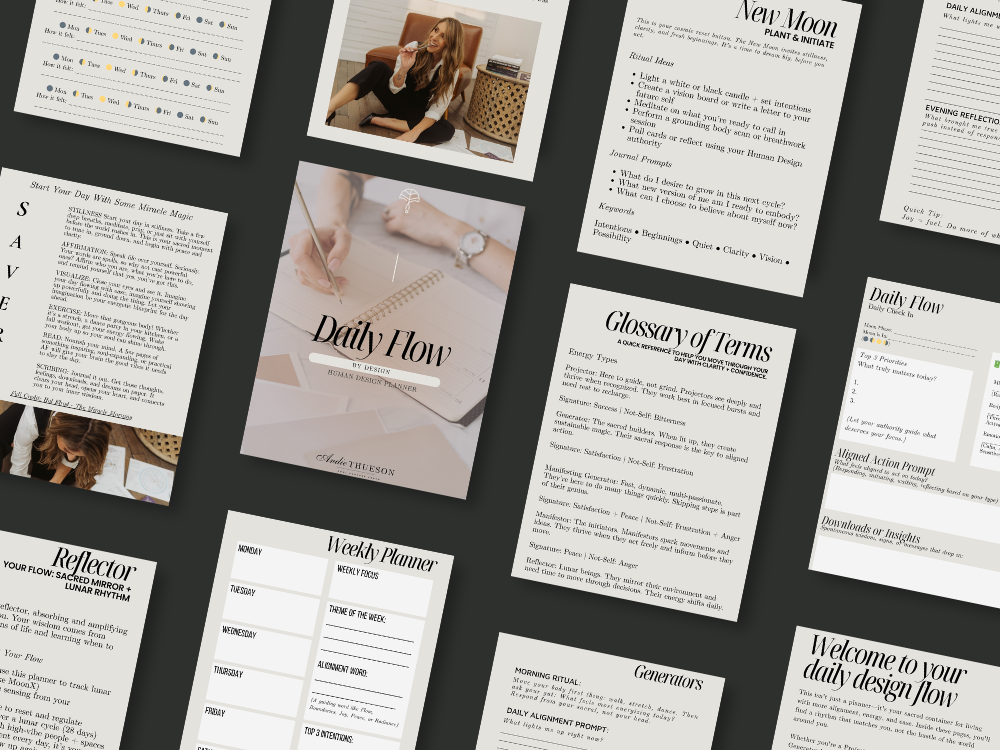 A peek inside the Human Design Planner